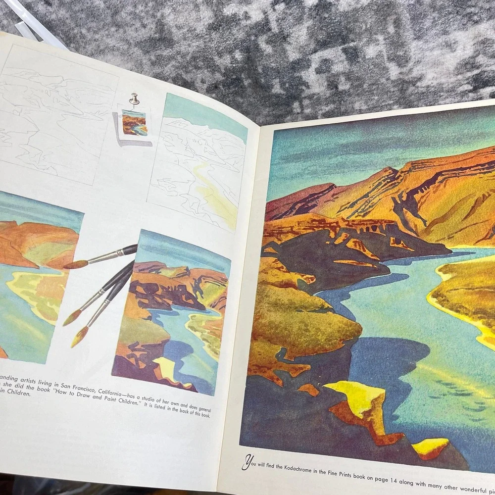How to Do Water Colors Walter T. Foster Art‎ BookMid Century Retro